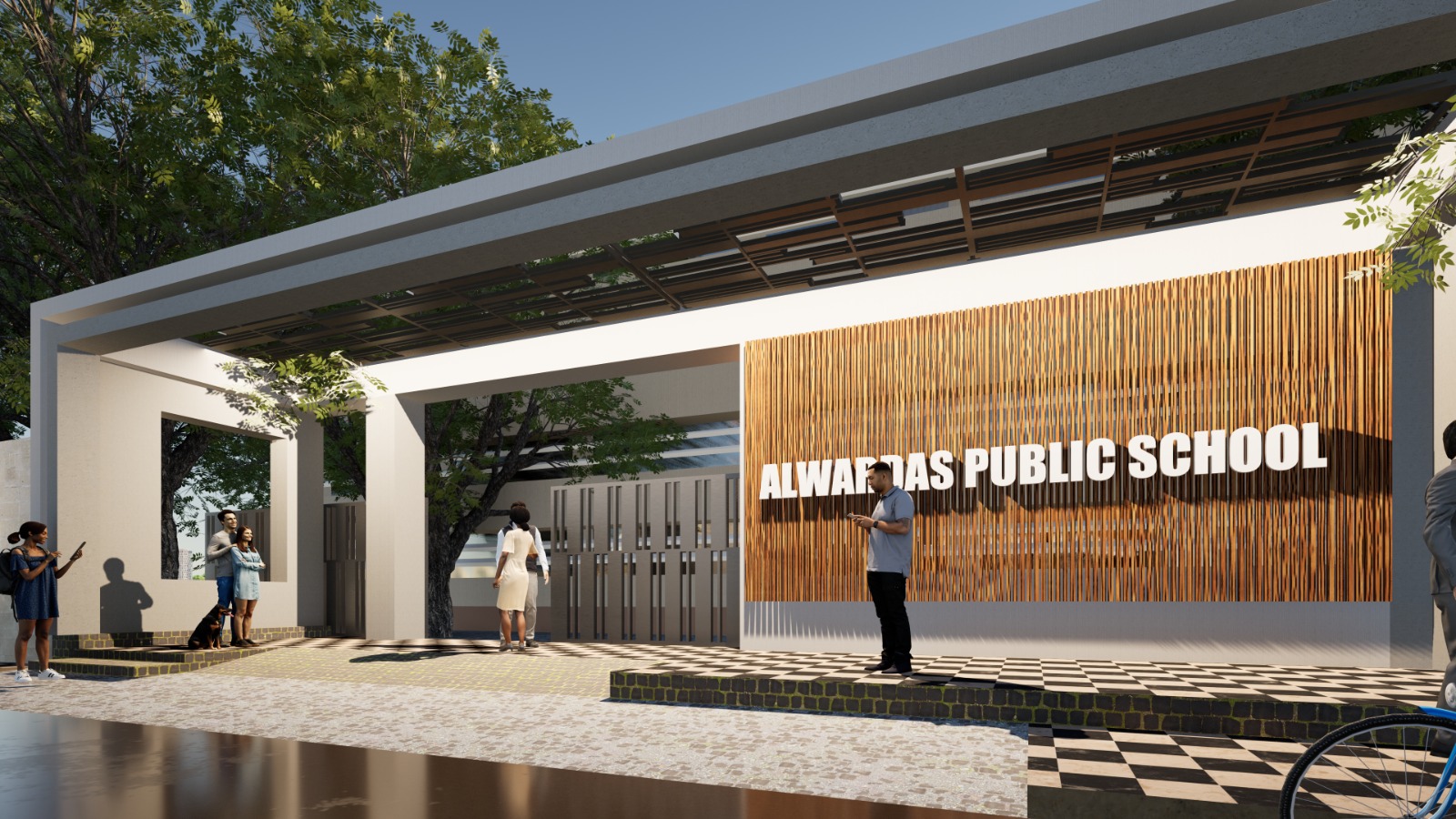 Alwardas Public School entrance facade
