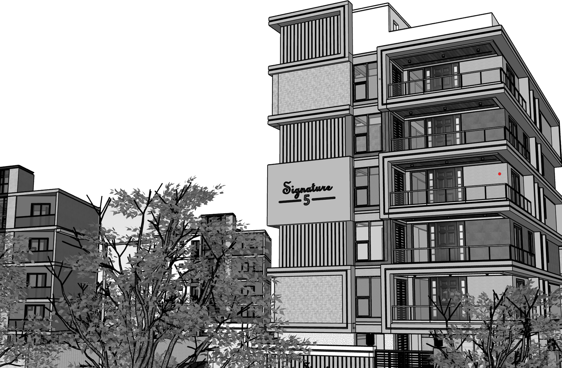 ArtPlus Studio hand-drawn architectural elevation